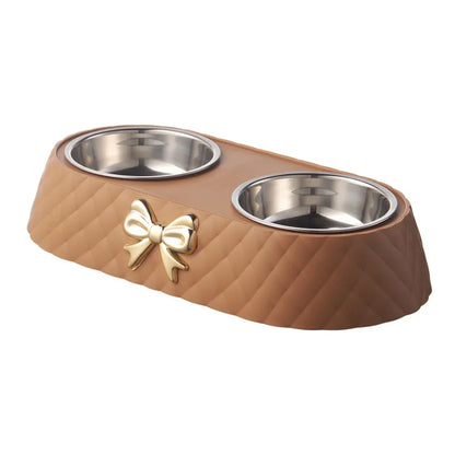 Bow-Tie Double Feeding Bowl