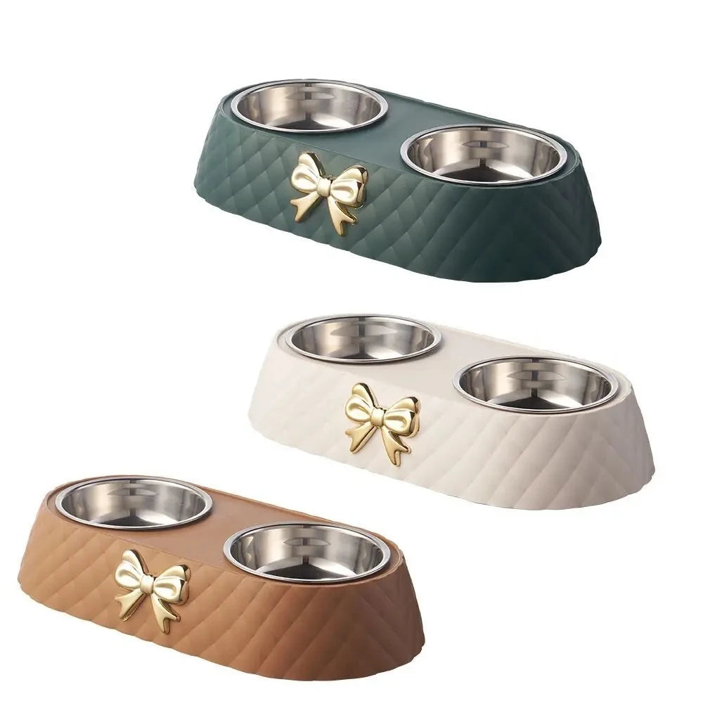 Bow-Tie Double Feeding Bowl