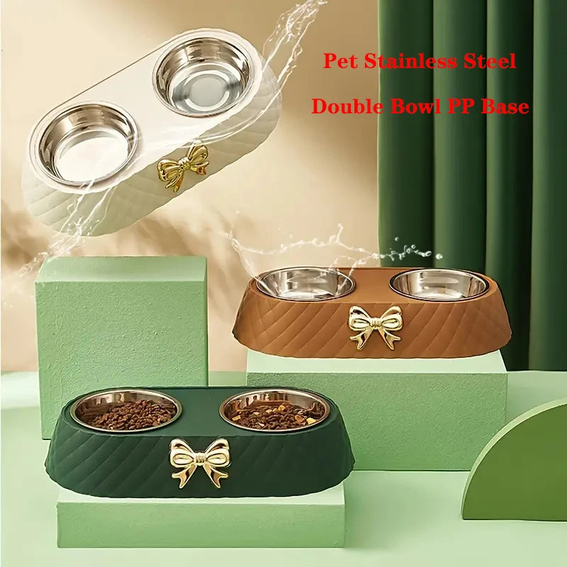 Bow-Tie Double Feeding Bowl