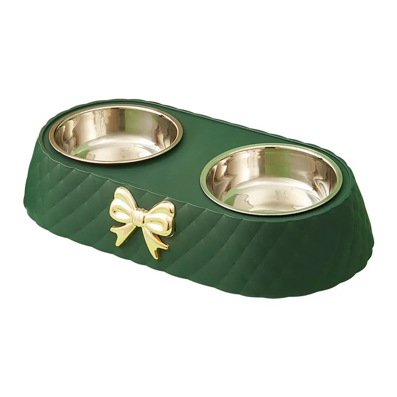 Bow-Tie Double Feeding Bowl