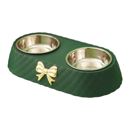 Bow-Tie Double Feeding Bowl