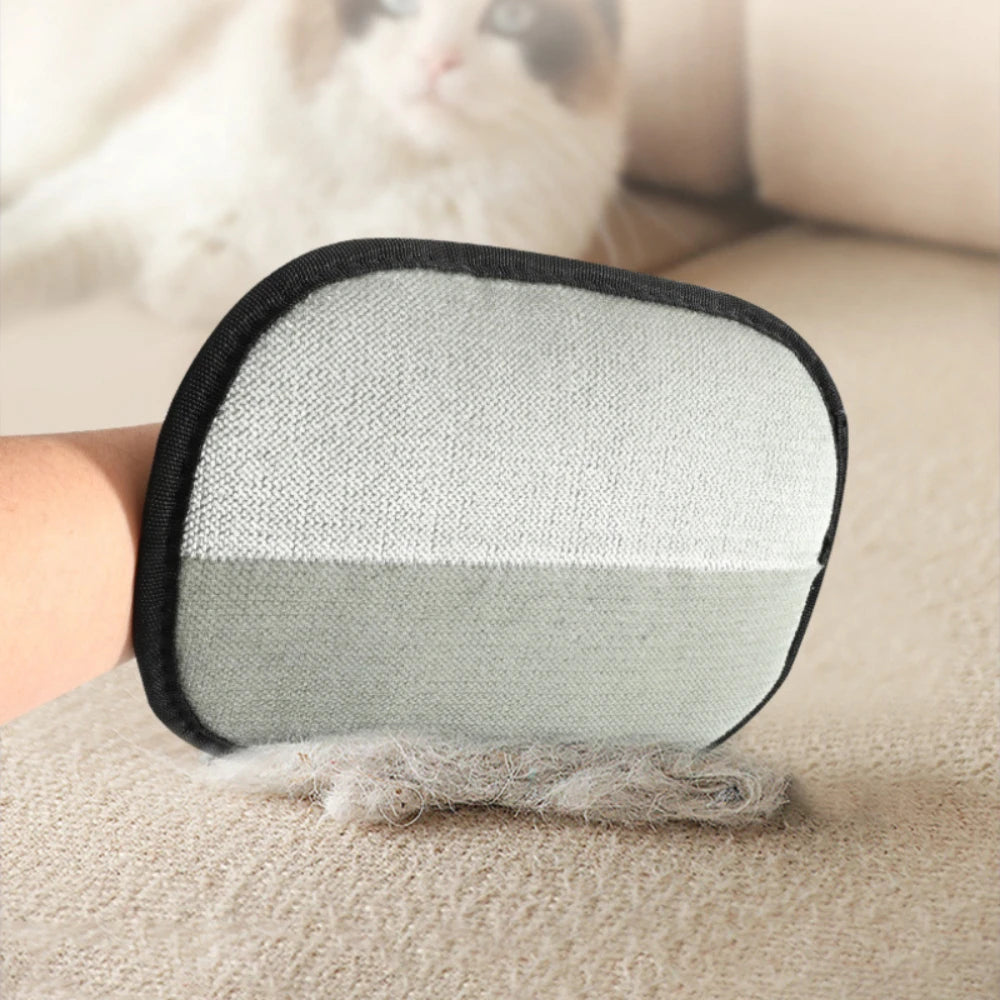 Pet grooming glove adjustable wrist strap